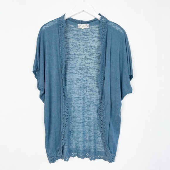 Pink Republic Sweaters - Pink Republic Junior Lace Kimono Cardigan Sweater Size XS